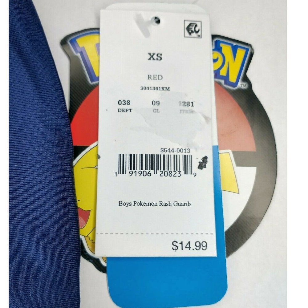 Boy's Pokemon Rash Guard - RED XS (4/5) - Picture 4 of 4
